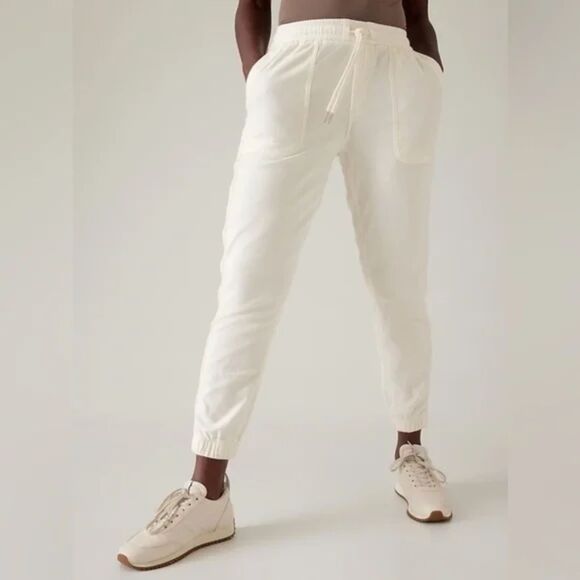 ATHLETA Farallon Jogger Pant White‎ Large - Picture 1 of 6